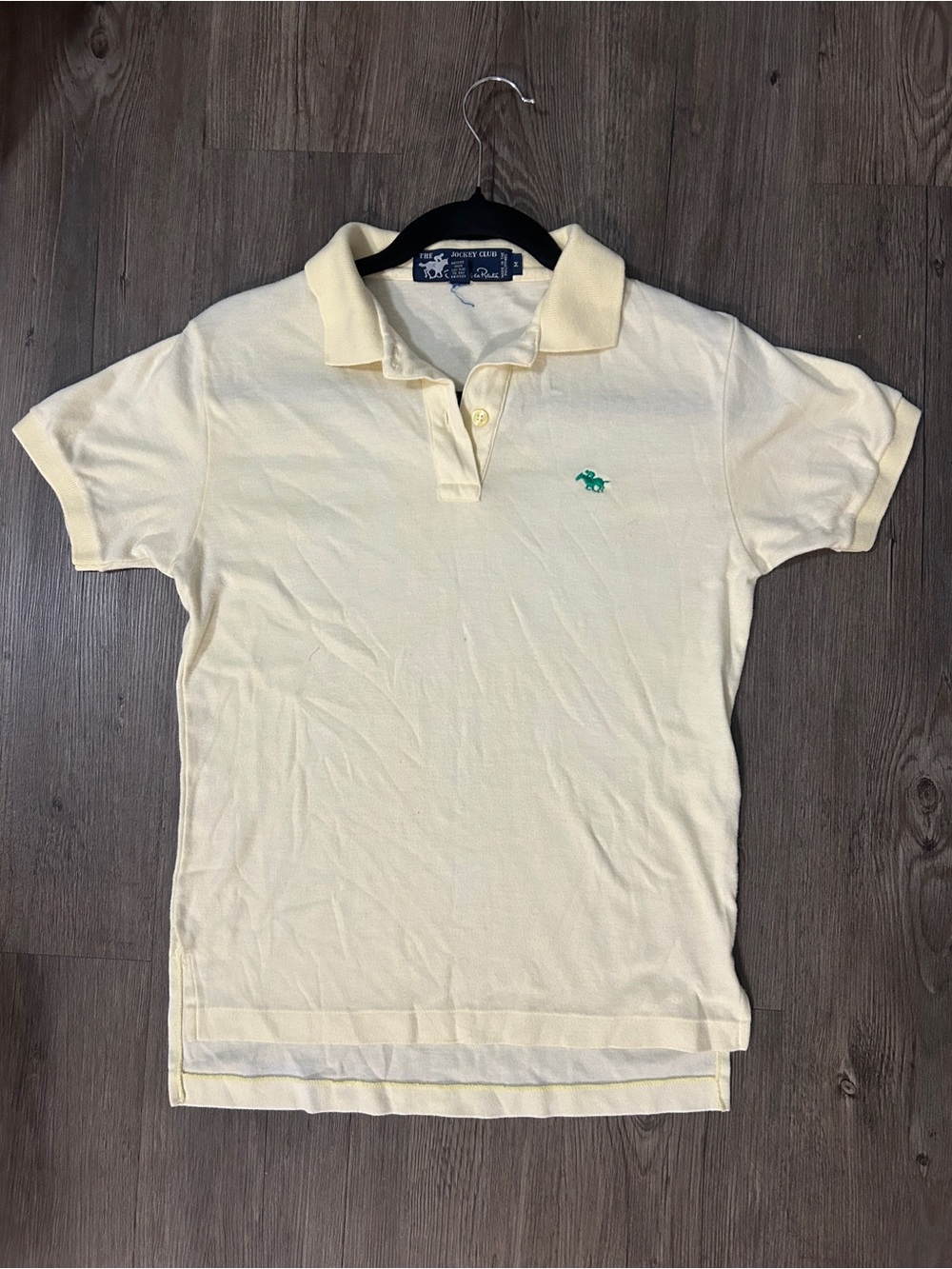 Old Money, Vintage Polo with Pale Yellow with Embroidered Horse Logo
